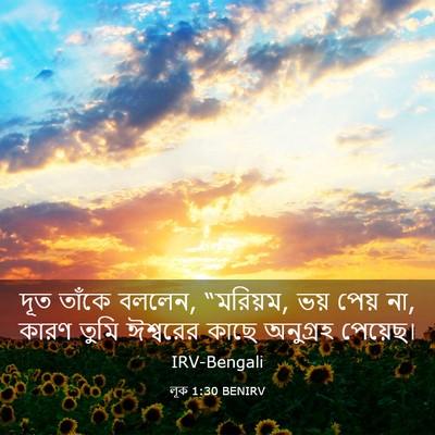 Picture 03 - লূক 1:30 BENIRV - দূত তাঁকে বললেন, - Bible Verse Picture