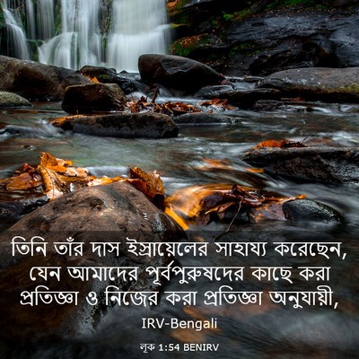 Picture 03 - লূক 1:54 BENIRV - তিনি তাঁর দাস - Bible Verse Picture