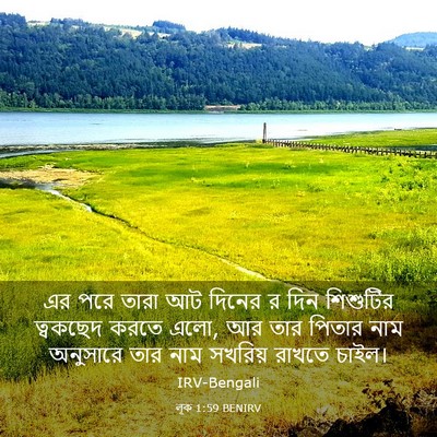 Picture 03 - লূক 1:59 BENIRV - এর পরে তারা আট - Bible Verse Picture