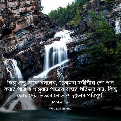 Picture 03 - লূক 11:39 BENIRV - কিন্তু প্রভু তাকে - Bible Verse Picture