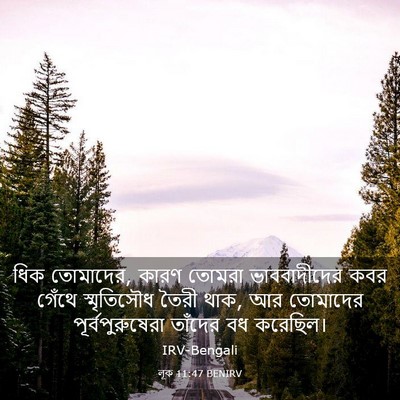 Picture 03 - লূক 11:47 BENIRV - ধিক তোমাদের, কারণ - Bible Verse Picture