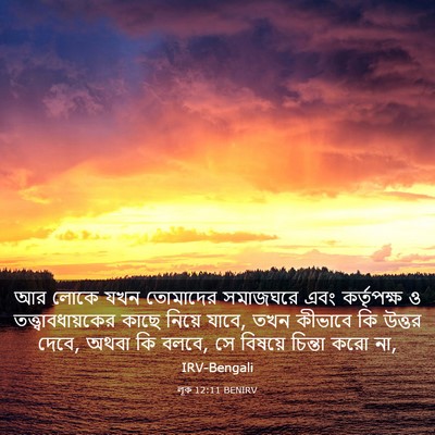 Picture 03 - লূক 12:11 BENIRV - আর লোকে যখন - Bible Verse Picture