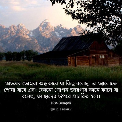 Picture 03 - লূক 12:3 BENIRV - অতএব তোমরা - Bible Verse Picture