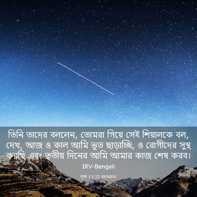 Picture 03 - লূক 13:32 BENIRV - তিনি তাদের বললেন, - Bible Verse Picture