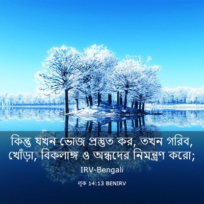 Picture 03 - লূক 14:13 BENIRV - কিন্তু যখন ভোজ - Bible Verse Picture