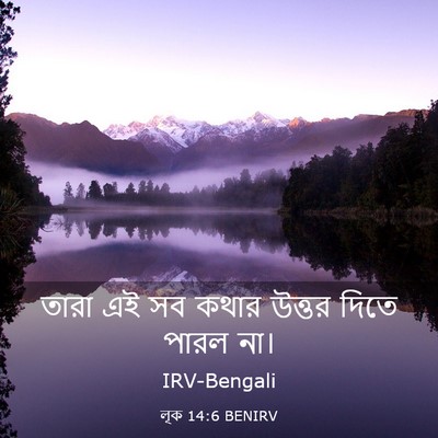 Picture 03 - লূক 14:6 BENIRV - তারা এই সব কথার - Bible Verse Picture