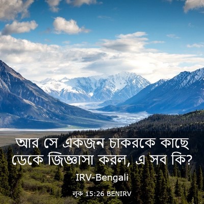 Picture 03 - লূক 15:26 BENIRV - আর সে একজন চাকরকে - Bible Verse Picture