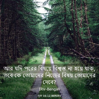 Picture 03 - লূক 16:12 BENIRV - আর যদি পরের বিষয়ে - Bible Verse Picture