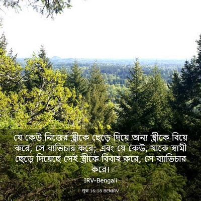 Picture 03 - লূক 16:18 BENIRV - যে কেউ নিজের - Bible Verse Picture