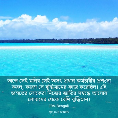 Picture 03 - লূক 16:8 BENIRV - তাতে সেই মনিব সেই - Bible Verse Picture