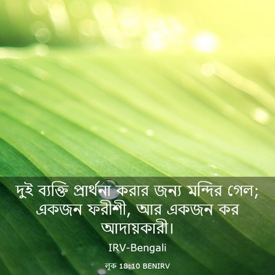 Picture 03 - লূক 18:10 BENIRV - দুই ব্যক্তি - Bible Verse Picture