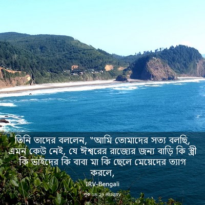 Picture 03 - লূক 18:29 BENIRV - তিনি তাদের বললেন, - Bible Verse Picture