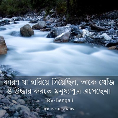Picture 03 - লূক 19:10 BENIRV - কারণ যা হারিয়ে - Bible Verse Picture