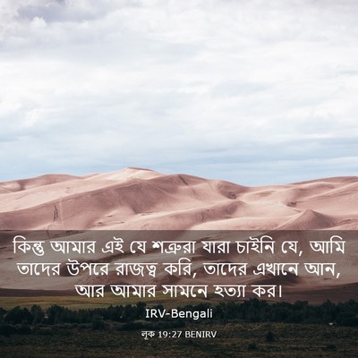 Picture 03 - লূক 19:27 BENIRV - কিন্তু আমার এই যে - Bible Verse Picture