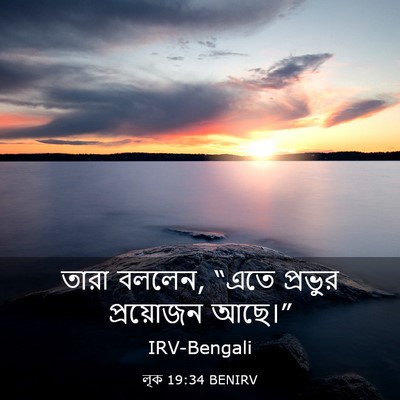 Picture 03 - লূক 19:34 BENIRV - তারা বললেন, “এতে - Bible Verse Picture