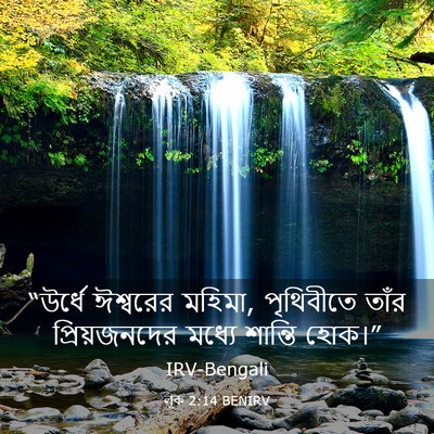 Picture 03 - লূক 2:14 BENIRV - “উর্ধে ঈশ্বরের - Bible Verse Picture