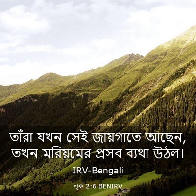 Picture 03 - লূক 2:6 BENIRV - তাঁরা যখন সেই - Bible Verse Picture