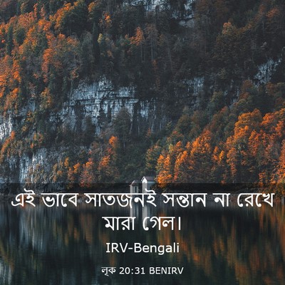 Picture 03 - লূক 20:31 BENIRV - এই ভাবে সাতজনই - Bible Verse Picture