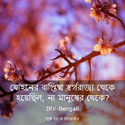 Picture 03 - লূক 20:4 BENIRV - যোহনের বাপ্তিষ্ম - Bible Verse Picture