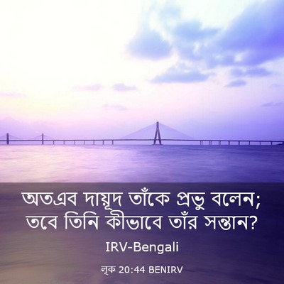Picture 03 - লূক 20:44 BENIRV - অতএব দায়ূদ তাঁকে - Bible Verse Picture