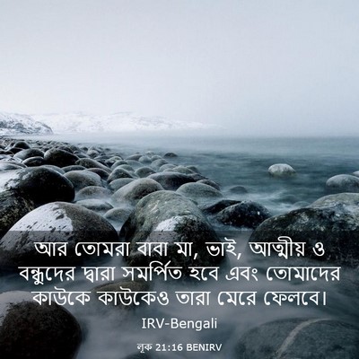Picture 03 - লূক 21:16 BENIRV - আর তোমরা বাবা মা, - Bible Verse Picture