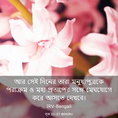Picture 03 - লূক 21:27 BENIRV - আর সেই দিনের তারা - Bible Verse Picture