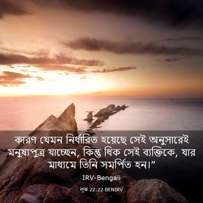 Picture 03 - লূক 22:22 BENIRV - কারণ যেমন - Bible Verse Picture
