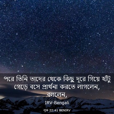 Picture 03 - লূক 22:41 BENIRV - পরে তিনি তাদের - Bible Verse Picture