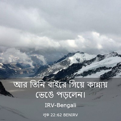 Picture 03 - লূক 22:62 BENIRV - আর তিনি বাইরে - Bible Verse Picture