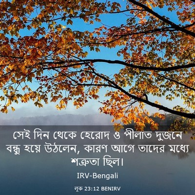 Picture 03 - লূক 23:12 BENIRV - সেই দিন থেকে হেরোদ - Bible Verse Picture