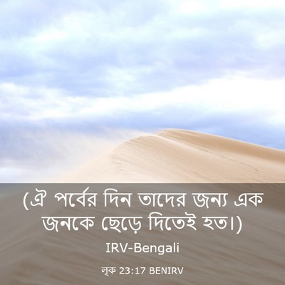 Picture 03 - লূক 23:17 BENIRV - (ঐ পর্বের দিন তাদের - Bible Verse Picture