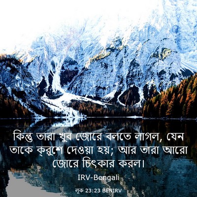 Picture 03 - লূক 23:23 BENIRV - কিন্তু তারা খুব - Bible Verse Picture