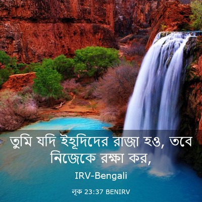 Picture 03 - লূক 23:37 BENIRV - তুমি যদি ইহূদিদের - Bible Verse Picture