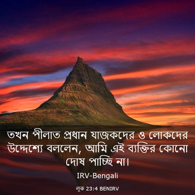 Picture 03 - লূক 23:4 BENIRV - তখন পীলাত প্রধান - Bible Verse Picture