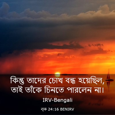 Picture 03 - লূক 24:16 BENIRV - কিন্তু তাদের চোখ - Bible Verse Picture