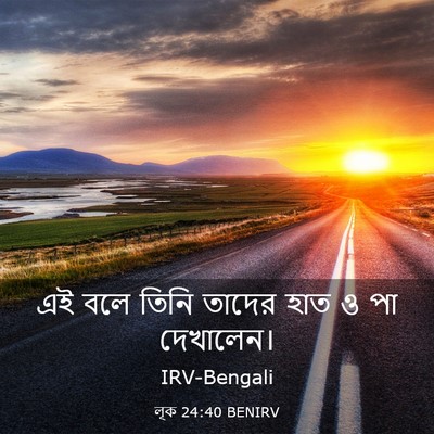 Picture 03 - লূক 24:40 BENIRV - এই বলে তিনি তাদের - Bible Verse Picture