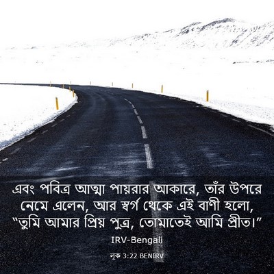 Picture 03 - লূক 3:22 BENIRV - এবং পবিত্র আত্মা - Bible Verse Picture