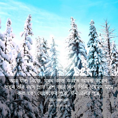 Picture 03 - লূক 3:23 BENIRV - আর যীশু নিজে, যখন - Bible Verse Picture