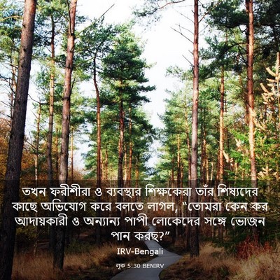 Picture 03 - লূক 5:30 BENIRV - তখন ফরীশীরা ও - Bible Verse Picture