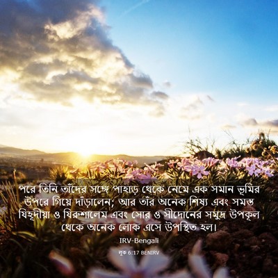 Picture 03 - লূক 6:17 BENIRV - পরে তিনি তাঁদের - Bible Verse Picture