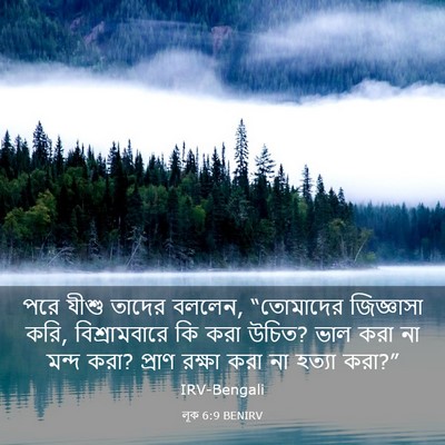 Picture 03 - লূক 6:9 BENIRV - পরে যীশু তাদের - Bible Verse Picture