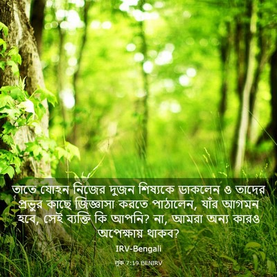Picture 03 - লূক 7:19 BENIRV - তাতে যোহন নিজের - Bible Verse Picture