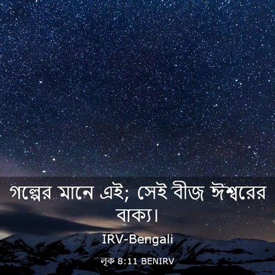 Picture 03 - লূক 8:11 BENIRV - গল্পের মানে এই; সেই - Bible Verse Picture