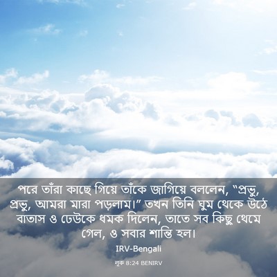 Picture 03 - লূক 8:24 BENIRV - পরে তাঁরা কাছে - Bible Verse Picture