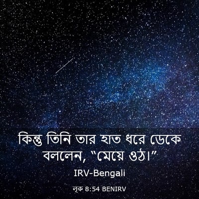 Picture 03 - লূক 8:54 BENIRV - কিন্তু তিনি তার - Bible Verse Picture