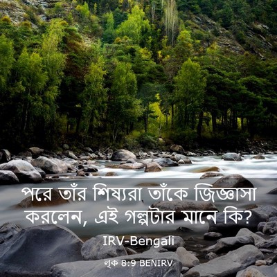 Picture 03 - লূক 8:9 BENIRV - পরে তাঁর শিষ্যরা - Bible Verse Picture