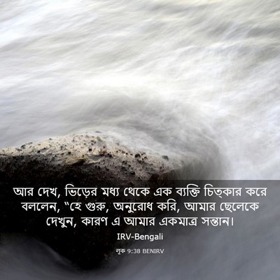 Picture 03 - লূক 9:38 BENIRV - আর দেখ, ভিড়ের মধ্য - Bible Verse Picture