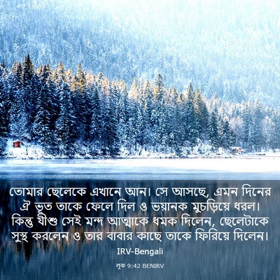 Picture 03 - লূক 9:42 BENIRV - তোমার ছেলেকে - Bible Verse Picture