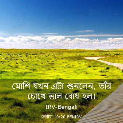 Picture 03 - লেবীয়া 10:20 BENIRV - মোশি যখন এটা - Bible Verse Picture