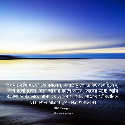 Picture 03 - লেবীয়া 10:3 BENIRV - তখন মোশি হারোণকে - Bible Verse Picture